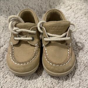 Sperry Baby Beige Boat Shoes, 3M